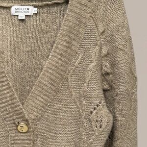 Molly Bracken Women's Beige Cardigan - size XS, fits like Small